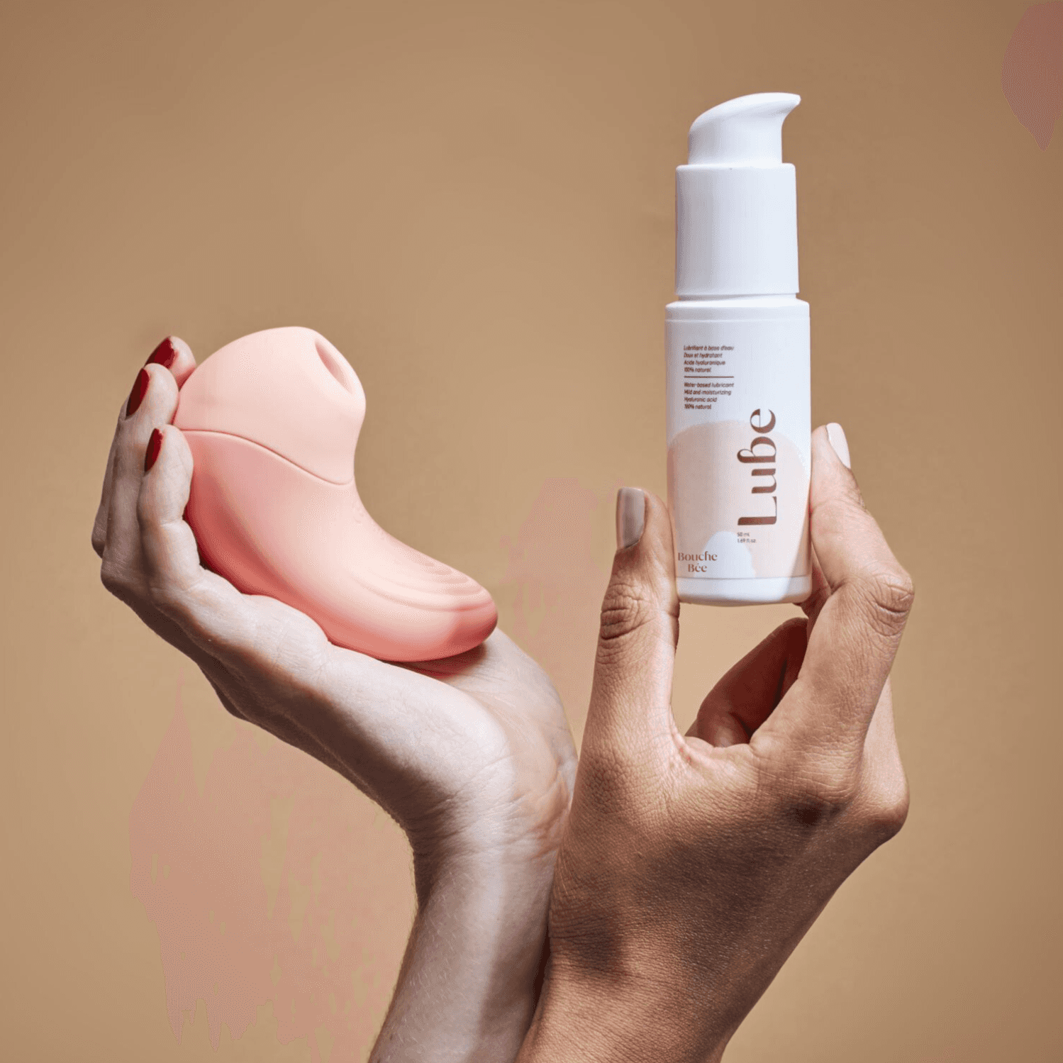 Intimate pleasure set Ona et lube bouche bee sextoy clitoral stimulator vibro aspi clito womanizer masturbation and natural lubricant hyaluronic acid