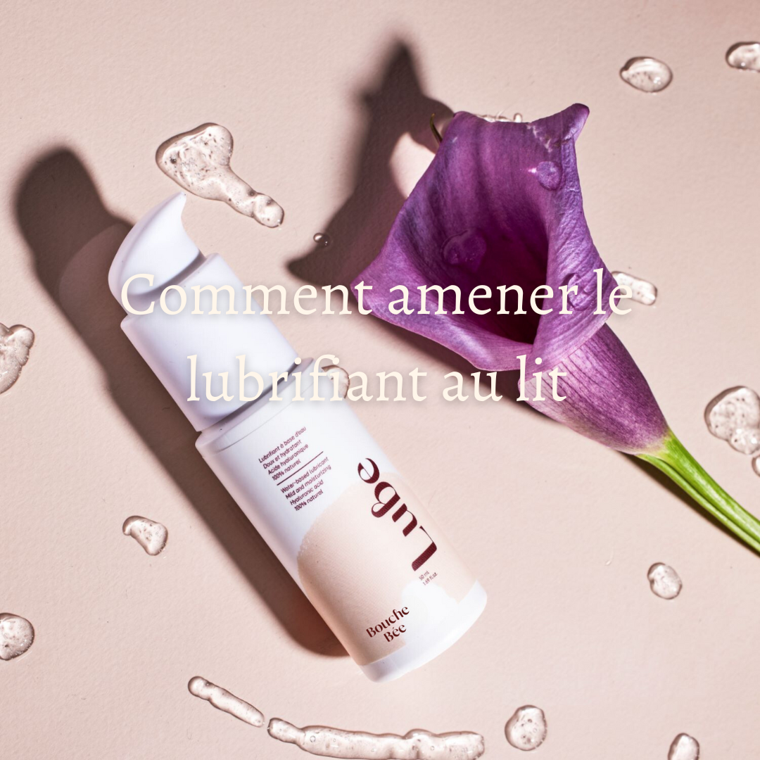 Packshot lube de Bouche Bee 100% natural lubricant with hyaluronic acid moisturizer with a flower