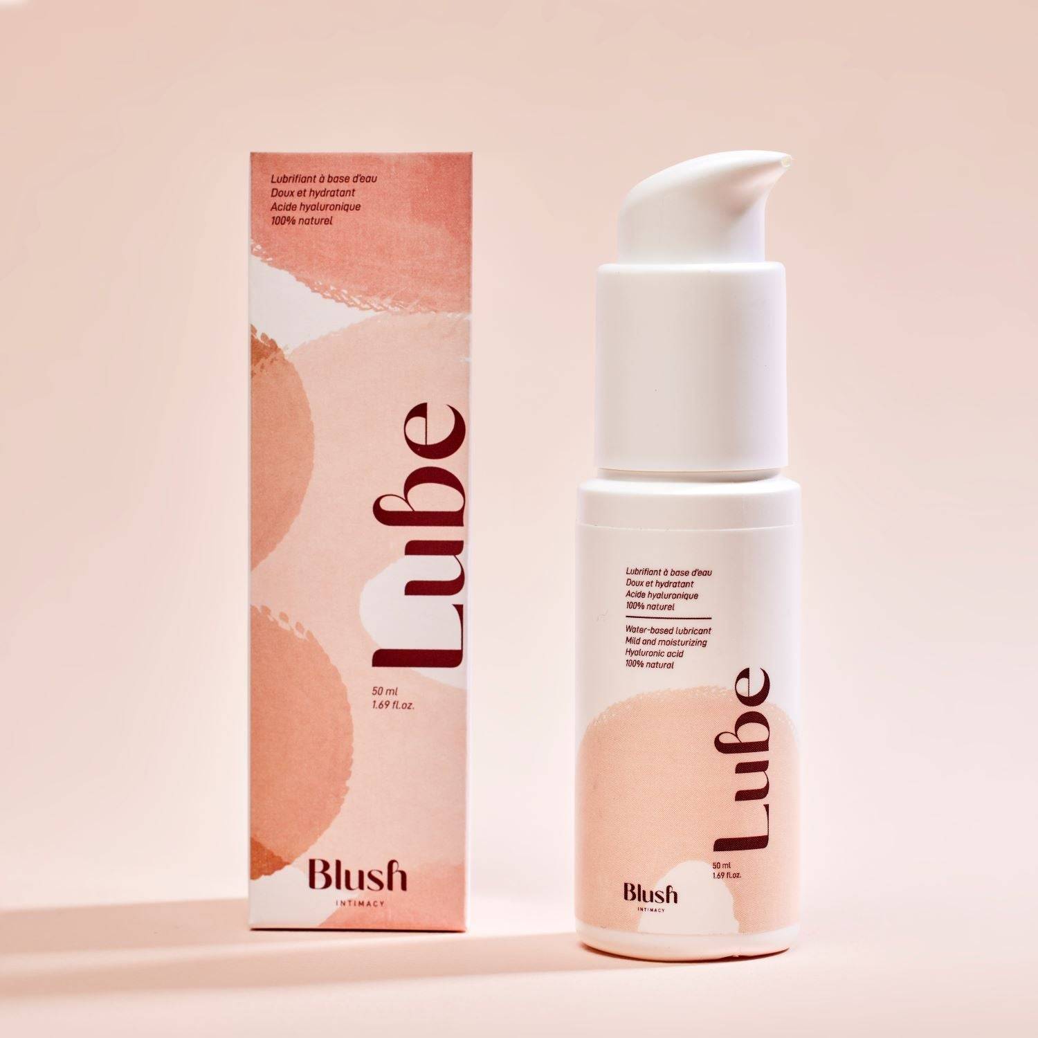 Packshot lube bouche bee main lubrifiant acide hyaluronique 100% naturel hydratant packaging